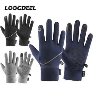 LOOGDEEL Winter Touchscreen Warm Women Bicycle Gym Outdoor Driving Motorcycle Waterproof Thermal Non-Slip Gloves Cycling Gloves