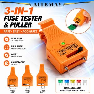 Aitemay 24V cầu chì dụng cụ kiểm tra với có thể điều chỉnh pins-Led extractor/puller cho mini/Tiêu chuẩn/maxi ATC/lưỡi Ato & cầu chì ống thủy tinh
