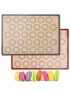 2 Chiếc Thảm Nướng Bánh Silicon 42X29.5Cm Thân Thiện Với Môi Trường Có Thể Tái Sử Dụng Chống Dính Chịu Nhiệt Tấm Nướng Bánh Cho Macaron Bánh Quy Bánh Mì