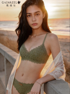 GAINREEL | French Lace Wireless Gather Small Chest Breathable Thin Bra