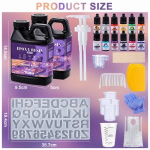 QIAO | Epoxy Resin Kit Crystal Clear Epoxy Resin Kit No Yellowing No Bubble Art Resina Casting Resins for Art Crafts Jewelry Making