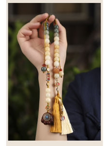 Phong Cách Trung Hoa Bồ Tát Rosewood Trang Trí Xe Hơi Móc Lông Tua Rua Hình Móng Vuốt Mèo May Mắn Phụ Kiện Nội Thất Xe Hơi