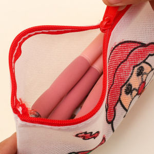 【On Sale】4Pcs Childrens Christmas DIY Pen Bag Carton DIY Pencil Case for Kids School Supplies