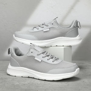 Mens Summer Breathable Mesh Shoes Anti-Odor Soft Bottom Dad Sports Shoes Anti-Slip Travel Comfortable Casual Shoes