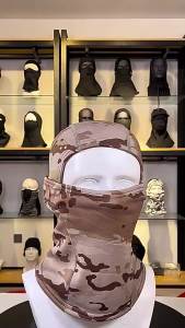 Cold Resistant Winter Thermal Cycling Face Mask Windproof Protective Fleece Lined Camouflage Head Cover for Outdoor Skiing