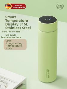KUWUBIANJING | Temperature Display Long-Lasting Insulated Travel Mug