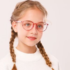 Bestella💗COD Kacamata Anak Fashion Korea Anti Radiasi Cahaya & Lensa Komputer Bulat Anti Cahaya Biru