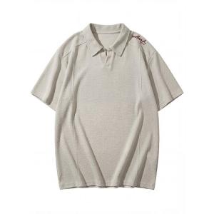 LIUBU | Embroidery Retro Polo Tshirt Short Sleeves