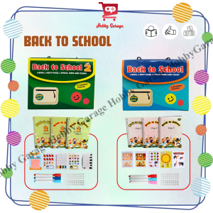 Back To School Buku Aktivitas Wipe n Clean DIY Mainan Belajar Anak