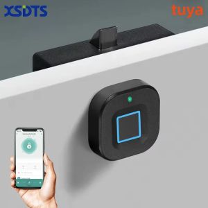Khóa Cửa Tủ Thông Minh Sinh Trắc Học XSDTS Mở Khóa Bằng Vân Tay Không Cần Chìa Khóa Tích Hợp Ứng Dụng Tuya Chống Trộm Thời Gian Chờ Dài Màu Đen