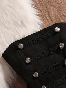 French Style Spicy Girl Strapless Crop Top Women Outerwear Suit Inner Match Elegant Design Sense Halter Top Short Style