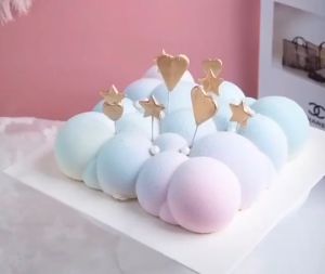 CETAKAN SILIKON AWAN 3D SILICONE MOLD KUE TART MOUSSE FONDANT PINATA
