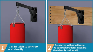 Wall Hanging Sandbag Bracket Gym Heavy Punching Bag Mount Holder Stand For Home Fitness Training 60cm