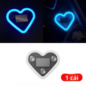 SEAMETAL Đèn LED Hình Trái Tim Chạy Bằng Năng Lượng Mặt trời/USB-C Đa Năng Đèn LED Hình Trái Tim Màu Xanh Băng/hồng/trang Trí Cửa Sổ Nhiều Màu Sắc Cho Nội Thất/ngoại Thất Ô Tô