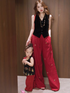 Luxurious Linen Straight Leg Wide Leg Pants Womens Summer Slimming Fashionable Lightweight G.yantong High Waist KZ85