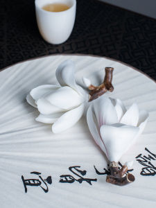 Làm Thủ Công Gốm Osmanthus Hoa Bút Còn Lại Bàn Trà Bàn Sách Sáng Tạo Gốm Trang Trí Đồ Trang Trí Nhỏ Phong Cách Tươi Mát