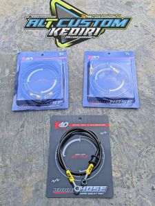 SELANG REM TAD RACING WARNA BLACK CARBON ( 76 - 90 CM )