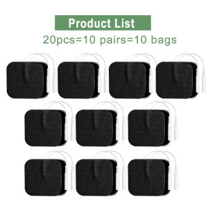 10/20Pcs Black Electrodes Parch 5x5cm Electrode Pads Gel Replacement for Tens Acupuncture Digital Massager EMS Electrostimulator