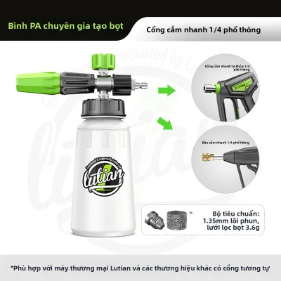 Lutian | Bình Phun Bọt Điều Chỉnh Được cho Máy Rửa Xe
