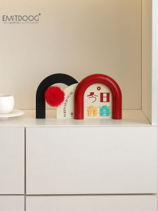 New Home Decoration Living Room TV Cabinet Entrance Hall Tabletop Decorative Items Wood Material INS Style Handmade Craft