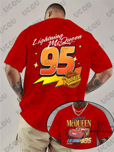 Lightning McQueen Cars 95 Graphic Print T-shirt For Men Summer Short Sleeve Cotton Tees Casual Sports Oversized Couples Tops