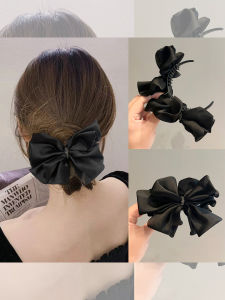 Black Butterfly Knot Hair Accessories High Ponytail Hair Clip Womens Style Ball Head Hair Gripper Fashionable Hair Card
