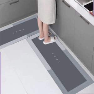 ชุดเชื้อ พรมเช็คเท้าห้องครัว ดี พรมห้องน้ำ ทำจากวัสดุ กันลื่น PU-แห้งไว