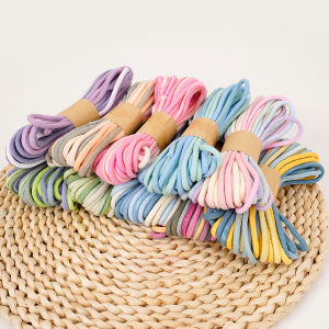 เชือกฝ้ายไล่สีรุ้ง หนา 3 มม. 1 เส้น ยาว 10 เมตร เชือกถักหลากสี สำหรับงาน DIY เครื่องประดับ สร้อยข้อมือ สร้อยคอ และงานฝีมือ