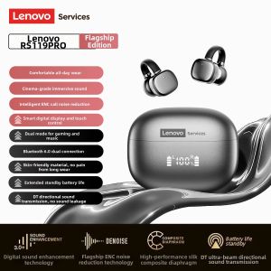 Lenovo | Wireless Air Conduction Sport Running Noise Cancelling Clip-on Bluetooth Earphones