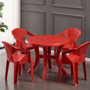 Modern Minimalist Outdoor Barbecue Table And Chair Set Thickened Plastic Leisure Beach Table Combination for Courtyard And Night Beer