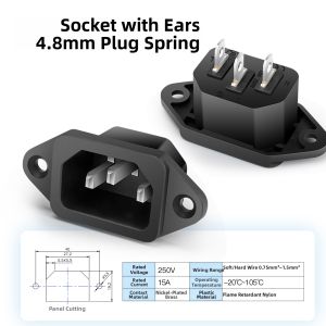kuicc | High Current Quick Connect DIY AC Power Plug 15A