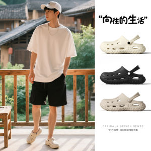 Mens Summer 2025 New Outdoor Anti-slip Thick Bottom Headed Clog Shoes Beach Couples Sandals Breathable Sport Casual EVA Slippers