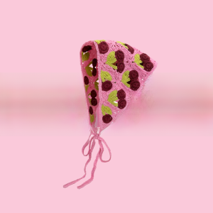 Sweet Knitted Flower Triangle Scarf Womens Fashionable Korean Style Headband Fresh out New Trend Floral Hair Accessory