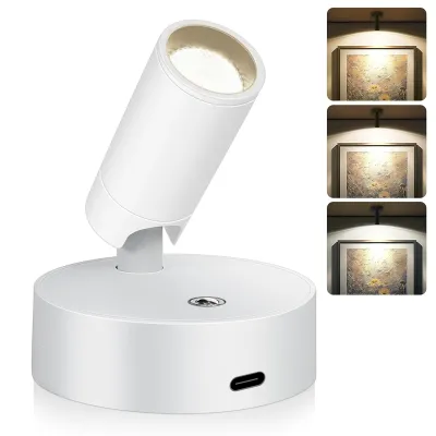 Wireless Wall Light Magnetic Base Rechargeable Usb Downlight Led Lamp Touch Dimmable Indoor Mini Mood Spotlights Fixture Beside
