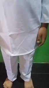 ZN - SETELAN KOKOH KURTA PUTIH SETELAN BAJU MUSLIM MANASIK HAJI ANAK LAKI LAKI USIA 4- 5 TAHUN BONUS PECI