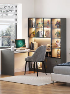 PAMEDI | Corner Multi-functional Computer Desk and Bookshelf