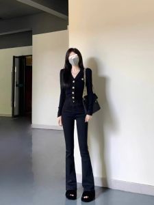 HUOLISI | Chic French Style Retro V-neck Knit Cardigan