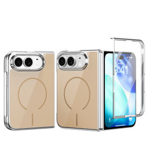 szhaiyu | For iPhone DuoiPhone 18 Magnetic PC Glass Case For Magsafe With Tempered Film Shockproof Lens Protection Back Cover Funda
