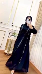 COD Elvira Dress Ceruty Babydol Swaroski Dress Wanita Terbaru 2024 Kekinian Gamis Kondangan Murah