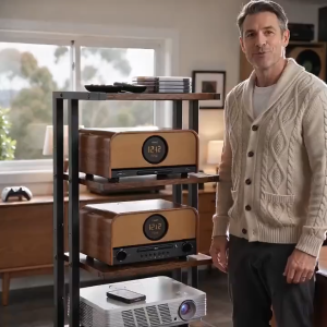 Solid Wood Layer Board Audio Amplifier Rack Valve Machine Support CD Decoder Speaker Cabinet Class a Living Room Sound Stand