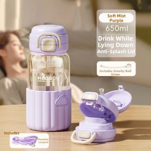 NIRMEI | Pregnant Women & Children Drinking Cup with Gravity Ball Lying-Position Drinking Design Volume Mark