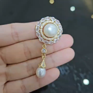 Elfindo-197 Bros Hijab Motif Cambridge Pearl / Bros Kebaya / Bros Aksesoris Fashion Wanita Terbaru