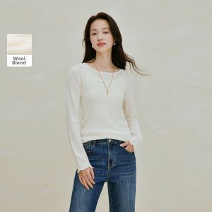 INMAN | Flattering Slim Long Sleeve Innerwear Wool Sweater