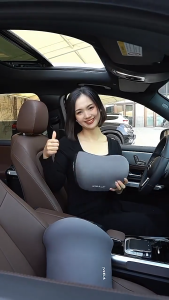 osens - หมอนรองคอในรถ ชุดหมอนรองคอในรถยนต์ ที่รองหลังเบาะรถยนต์ พนักพิงศีรษะ ป้องกันคอและเอว แก้ปวดหลัง