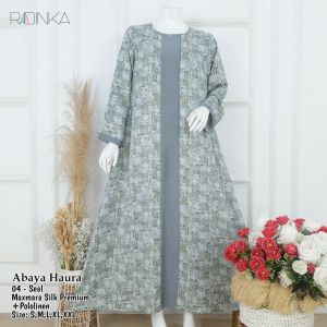 GAMIS ABAYA REMAJA DAN DEWASA GAMIS IBU HAURA BY RADINKA WARNA BROWN COKLAT ABU GREY