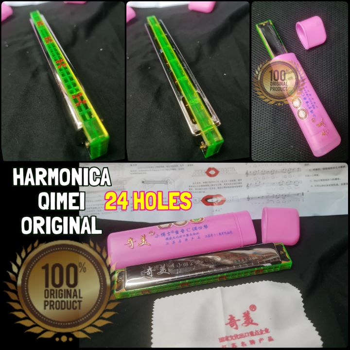 MUSICAL INSTRUMENTS QIMEI ORIGINAL HARMONICA 24 HOLES QI MEI HARMONIKA