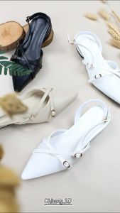 Chivaly Collection Sepatu Mules Jeans Wanita Hak 2cm