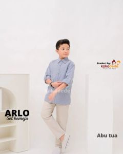6-14T Kakadede Arlo Set Setelan Kemeja Baju Pakaian Anak Laki laki Cowok Cowo Junior