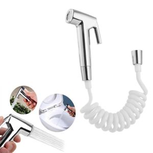 Portable Handheld Diaper Bidet Toilet Shattaf Sprayer Bathroom Toilet Bidet Shower Head Nozzle with 1.5m Telephone Shower Hose