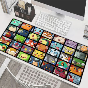 Bandai | Mouse Pad Pokemon Pikachu Anime XXL Gaming Accessories Mousepad Gamer PC Completo Computer Keyboard Desk Mat Varmilo Table Pad
